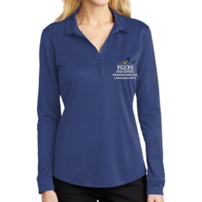 HS RELA Ladies Silk Touch Performance LS Polo 5 Thumbnail