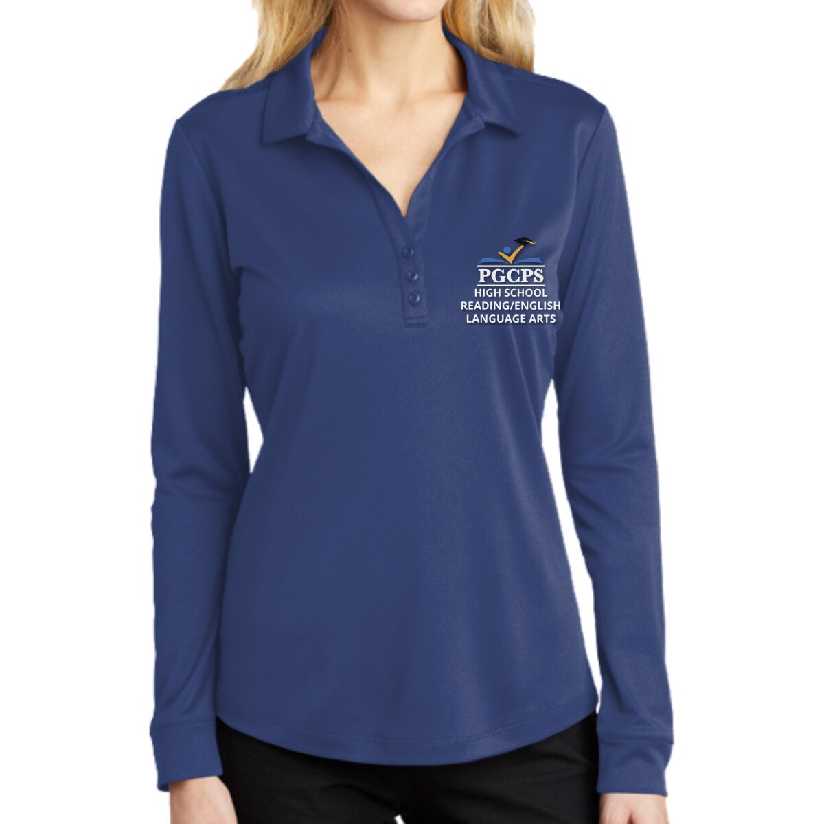 HS RELA Ladies Silk Touch Performance LS Polo